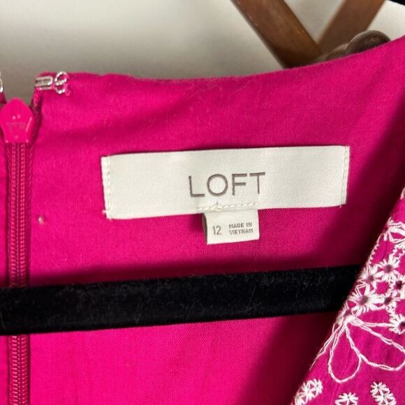 LOFT Pink Floral Mini Dress - Picture 4 of 9